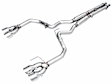 3020-42375 AWE Track Edition Exhaust for S650 Mustang Dark Horse - Quad Chrome Silver Tips
