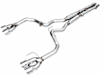 3020-42650 AWE Track Edition Exhaust for S650 Mustang GT Coupe - Quad Chrome Silver Tips