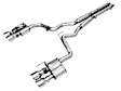 3025-42650 AWE SwitchPath Exhaust for S650 Mustang GT Coupe - Quad Chrome Silver Tips