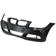Front Primed Bumper Cover, Base Model, Sedan (E90)/Wagon (E91)With Parking Aid Sensor Holes, With Headlight Washer Holes