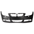 Front Primed Bumper Cover, Base Model, Sedan/Wagon, With Fog Light Holes, Without Park Distance Control Holes, With Headlight Washer Holes