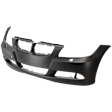 Front Primed Bumper Cover, Base Model, Sedan/Wagon, With Fog Light Holes, Without Park Distance Control Holes, With Headlight Washer Holes