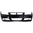 Front Primed Bumper Cover, Base Model, Sedan (E90)/Wagon (E91), For Models Without M Package, Without Park Distance Control Sensor Holes, Without Headlight Washer Holes