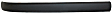 Front, Passenger Side Bumper Trim, Black, Side Impact Strip