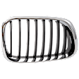 Passenger Side Grille Chrome Shell with Black Insert
