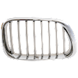 Passenger Side Grille Chrome Shell with Silver Insert
