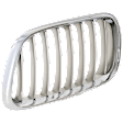 Driver Side Grille Chrome Shell with Silver Insert