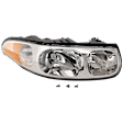 Passenger Side Headlight, with Bulb, Halogen, Clear Lens, Limited Model, with Fluted High Beam Surface