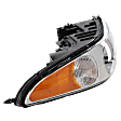 Passenger Side Headlight, with Bulb, Halogen, Clear Lens, Custom Model, with Smooth High Beam Surface