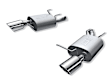 11796 Axle-Back Exhaust System, 3.7L, 6Cyl, Made of Stainless Steel, S-type Series