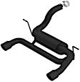 11964CB Axle-Back Exhaust System, 2.0L, 4Cyl, Made of Stainless Steel, ATAK Series