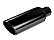 20162 Exhaust Tip - Black Chrome, Stainless Steel, Single, Universal, Sold individually