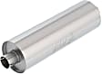 401158 Touring Muffler, 2.75 in. in/out, Center/Center, 24x7.75x7.75, Round, Stainless Steel, Notched, Sold Individually
