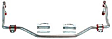5502 Rear Sway Bar Kit, Cold Formed Steel, 1 in., Non-Adjustable, Powdercoated Silver