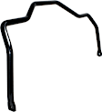 5555 Rear Sway Bar Kit, Cold Formed Steel, 1 1/4 in., Non-Adjustable, Powdercoated Silver