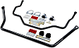 9906 Front and Rear Sway Bar Kit, Cold Formed Steel, Front 1 3/8 in. Rear 1 in., Non-Adjustable, Powdercoated Silver