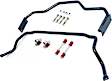 9984 Sway Bar Kit, Cold Formed Steel, Front 1 1/4 in. Rear 7/8 in., Non-adjustable, Powdercoated Silver