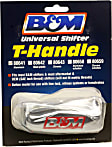 80641 T-Handle Series Shift Knob - Brushed, Aluminum, Universal, Sold Individually