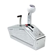 80842 Shifter - Chrome stick, White Knob, Stainless Steel, Automatic, Direct Fit, Sold Individually