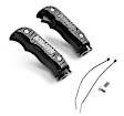 81103 Performance Replacement Series Shift Knob - Anodized Black, Aluminum, Direct Fit, Set of 2