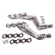 15410 Headers Long Tube, Silver Ceramic Coated, Made of Steel