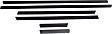 Front, Driver and Passenger Side Door Molding and Beltlines, Black, Sedan, E36 Body, Base Model