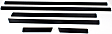 Front, Driver and Passenger Side Door Molding and Beltlines, Black, Base Model