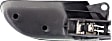 2001 BMW 320i - Front, Driver Side Chrome Lever with Black Bezel Interior Door Handle, Without Door Lock Hole, 4-Door, Sedan