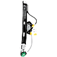 Rear, Driver Side Window Regulator, Power, Without Motor, E46 Body, Sedan/Wagon