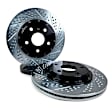 2302072 Rear Brake Disc, Cross-drilled and Slotted, Vented