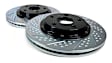 2302072 Rear Brake Disc, Cross-drilled and Slotted, Vented