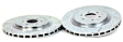31482-1303 Front Brake Disc and Pad Kit, Zinc-Plated, Cross-drilled and Slotted, Ceramic