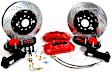 1969 Ford Torino - Pro Series - 13in. Cross Drilled and Slotted, Red Powdercoated 6-Piston Caliper, 2-Wheel Set