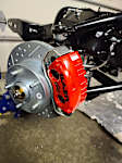 4261561R Classic Series - 11.29in. Cross Drilled and Slotted, Red Powdercoateded 2-Piston Caliper, 2-Wheel Set
