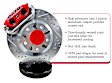 4261607R Classic Series - 13in. Cross Drilled and Slotted, Red Powdercoated 2-Piston Caliper, 2-Wheel Set
