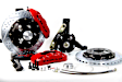 4301365B Pro Series - 14in. Cross Drilled and Slotted, Black Powdercoated 6-Piston Caliper, 2-Wheel Set
