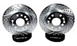 55012-020 Claw Performance-Rear Brake Disc, Cross-drilled and Slotted