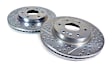 73022-2173 Front Brake Disc and Pad Kit, Cross-drilled and Slotted