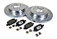73023-2174 Rear Brake Disc and Pad Kit, Cross-drilled and Slotted