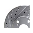 73023-2174 Rear Brake Disc and Pad Kit, Cross-drilled and Slotted