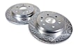 73023-2174 Rear Brake Disc and Pad Kit, Cross-drilled and Slotted