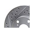 902018-020 Rear Brake Disc, Cross-drilled and Slotted, 2.4L, 4Cyl