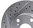 99003-020 Claw Performance-Front Brake Disc, Cross-drilled and Slotted
