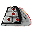 Driver Side, Outer Tail Light, without Bulb, Halogen, Amber and Red Lens, Sedan