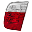 Passenger Side, Inner Tail Light, without Bulb, Halogen, Clear and Red Lens, E46 Sedan, Production Date From September 2001, White Indicator Lights (Code S785A)