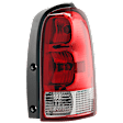 Passenger Side Tail Light, with Bulb, Halogen, Clear and Red Lens