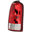 Passenger Side Tail Light, with Bulb, Halogen, Clear and Red Lens