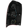 Passenger Side Tail Light, with Bulb, Halogen, Clear and Red Lens
