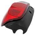 Passenger Side Tail Light, with Bulb, Halogen, Clear and Red Lens, CAPA CERTIFIED