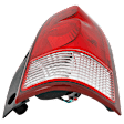 Passenger Side Tail Light, with Bulb, Halogen, Clear and Red Lens, CAPA CERTIFIED